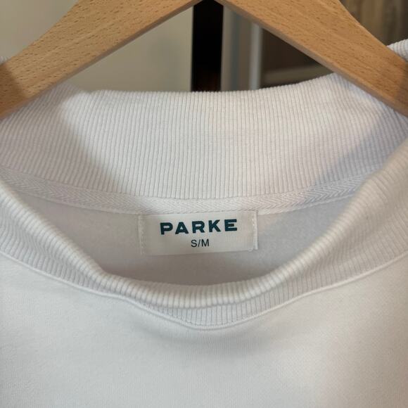 PARKE Valentine's Day Mockneck NEW Cupid White Heart Sweatshirt Small Medium - Picture 5 of 7